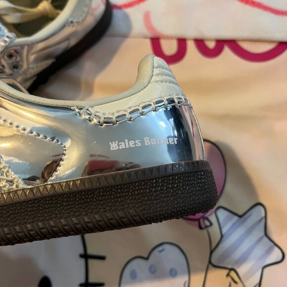 Adidas x Wales Bonner Collaboration Metallic Silver Sneakers - Picture 5 of 7
